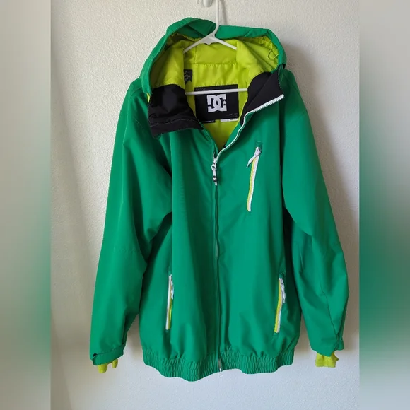 DC Jackets Coats Dc Shoes Exotek K Lime Green Logo Snowboard
